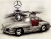 Mercedes 300 SL / Radierung Art.Nr.: 1085