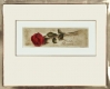 Rose / Radierung im Modellrahmen  1276