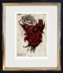 Rose / Radierung im Modellrahmen 1296