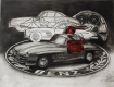 Mercedes 300 SL / Radierung Art.Nr.: 1500