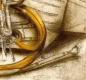 Radierung / Waldhorn Engelbert Schmid im Modellrahmen 1651