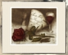 Radierung / Rose, Wein im Modellrahmen 1737