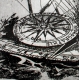 Radierung / Warnemünder Leuchtturm 2122