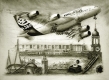 Airbus A380 / Original-Radierung
