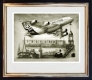Airbus A380 / Radierung im Modellrahmen Weißgold Außenmaß 111 x 98 cm 
