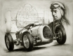 RADIERUNG Bernd Rosemeyer  AUTO UNION