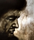 Johnny Cash 1 / Gouache / Druck im Rahmen