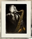 Radierung / Jazz-Saxophon