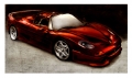 Radierung FERRARI F50 ROT